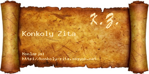 Konkoly Zita névjegykártya